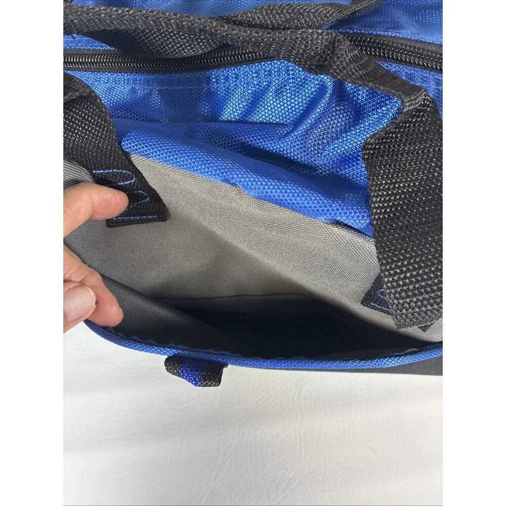Port & Company Blue Gray Black Travel Duffel Gym Sports Overnight Bag New w/Tags